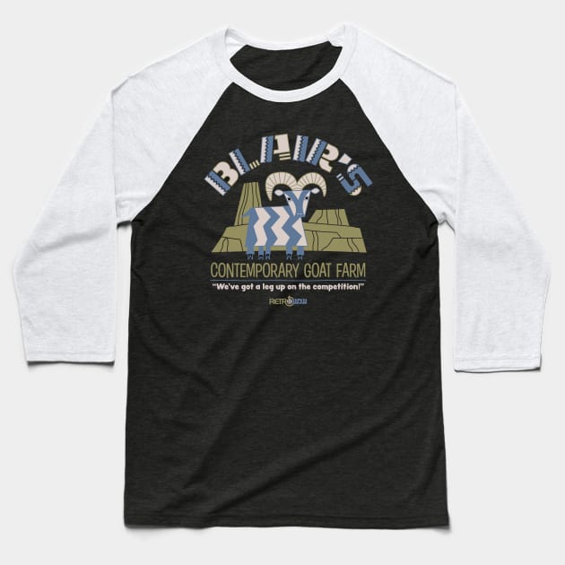 Blair's Goat Farm Baseball T-Shirt by RetroWDW